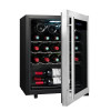 LS24A La Sommelière: Black and Stainless Steel Wine Cellar - 23 Bottles