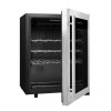 LS24A La Sommelière: Black and Stainless Steel Wine Cellar - 23 Bottles