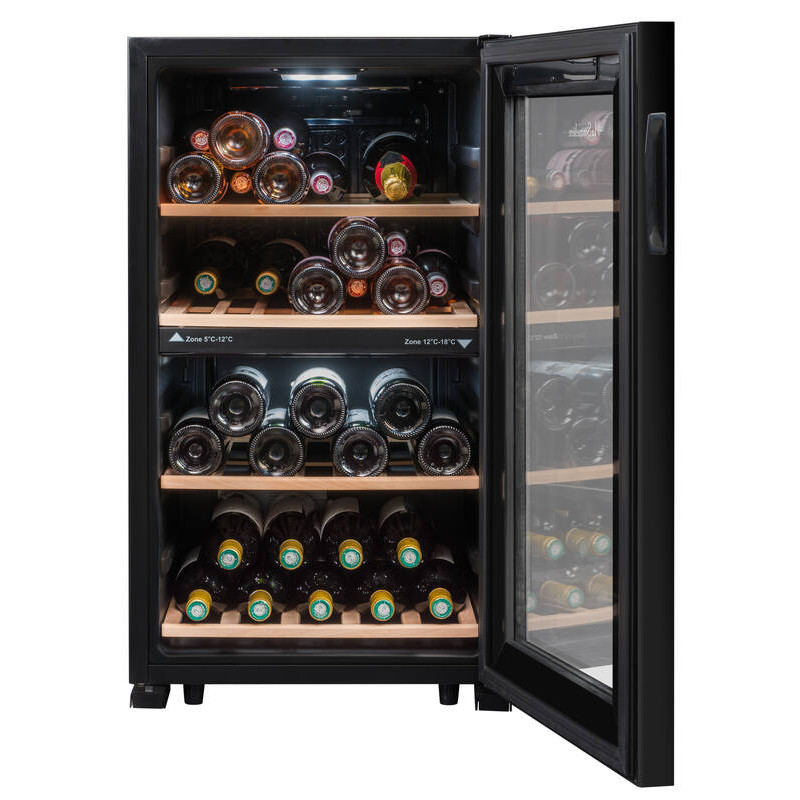 Vinoteca de control de temperatura de doble zona LS51.2ZBLACK 50 Botellas - La Sommelière